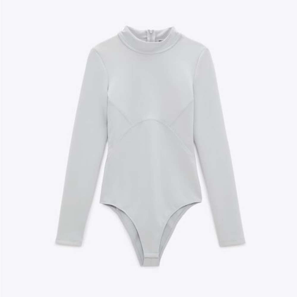 Zara CUT OUT NEOPRENE EFFECT BODYSUIT